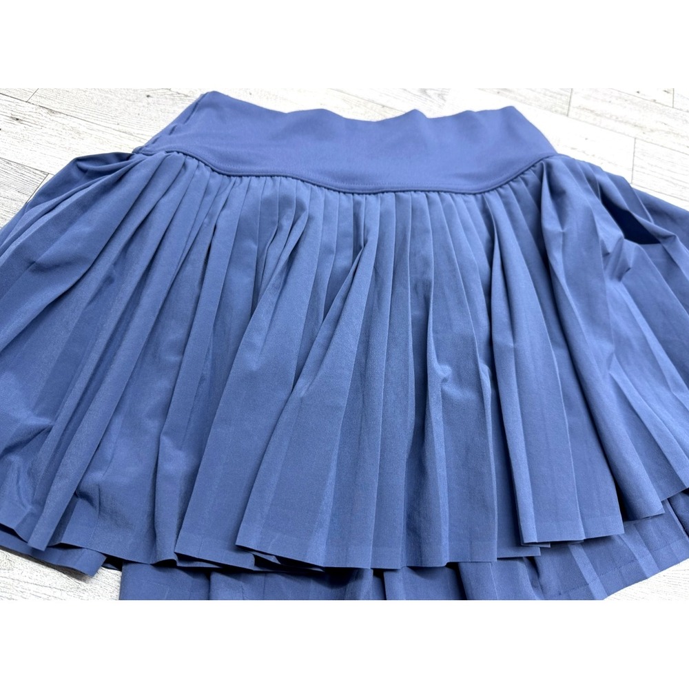 Women's OFFLINE by Aerie Real Me Pleated Tennis Skort Skirt Blue Pockets SMALL